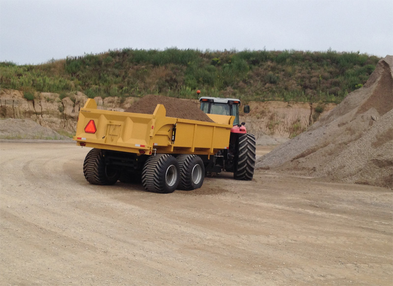 20 ton heavy duty off road construction dump trailer