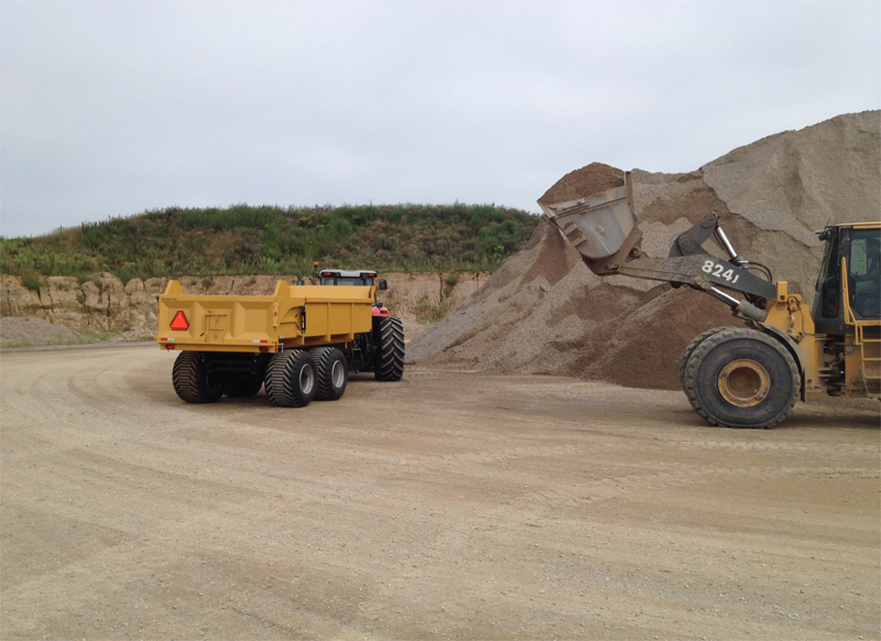 20 ton heavy duty off road construction dump trailer